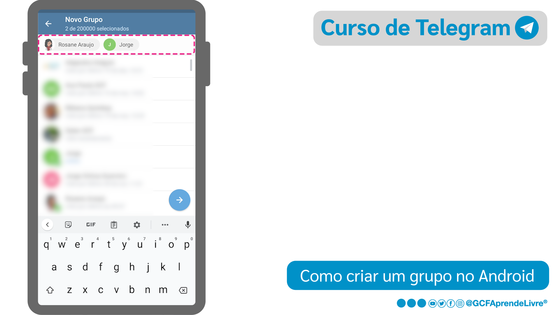 Como criar um grupo de Telegram no Android - passo 4